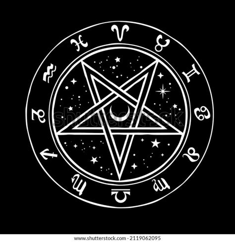 Pentagrams Mystical Signs Zodiac Stock Vector Royalty Free 2119062095