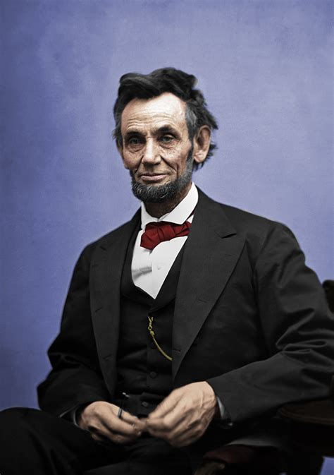 Abraham Lincoln Portrait Reupload After Some Corrections Rcolorization