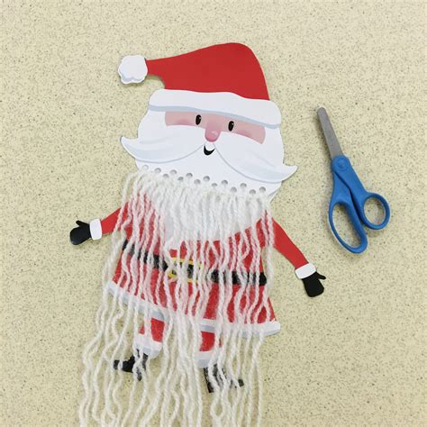 Santas Beard Scissor Activity