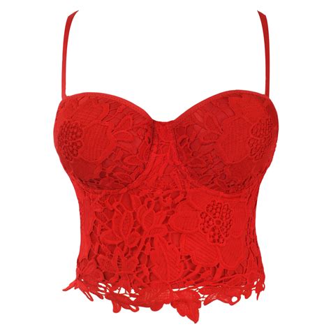 Embroidery Lace Bustier Corset Crop Top She Smoda