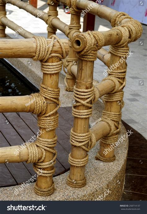 Bamboo Fence Built Rope Tied Bamboo Stock Photo 258714137 Shutterstock