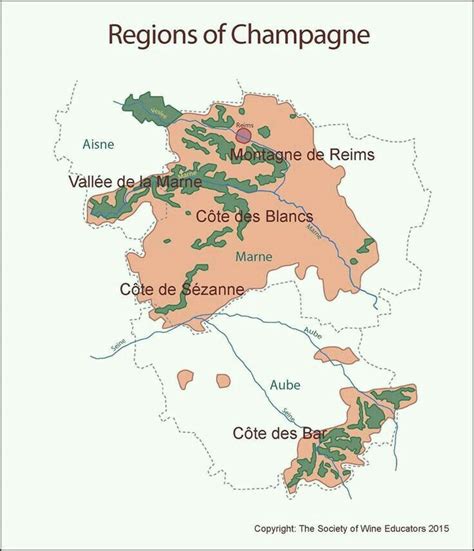 Regions Of Champagne Wine Map French Wine Regions Wines