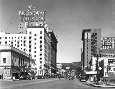 Looking North Up Vine Street From Selma Avenue Hollywood Circa 1937
