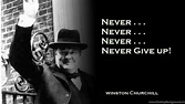 Never Give Up Winston Churchill Quotes Wallpaper. QuotesGram Desktop ...
