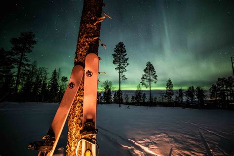 Private Northern Lights Skiing Adventure Visit Finland