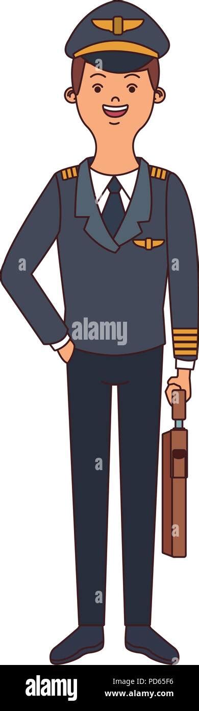 Airliner Pilot Cartoon Stock Vector Image And Art Alamy