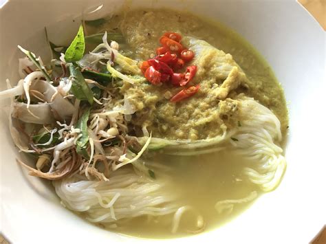 Khmer Country Noodle Soup Nom Banh Chok Kochen Backen