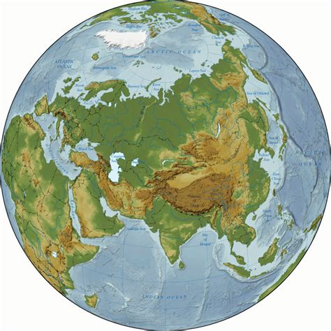 Relief Map Of Asia Asia Terrain Map