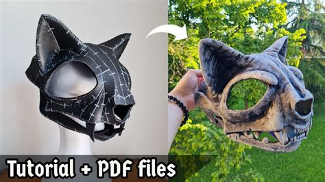 Eva Foam Cat Skull Mask Tutorial Pdf Patterns Youtube