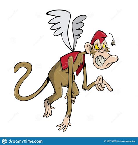 Evil Flying Monkey Pointing Stock Vector Illustration Of Soldier
