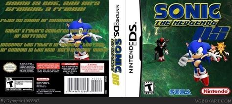 Sonic The Hedgehog Ds Nintendo Ds Box Art Cover By Dynoptix