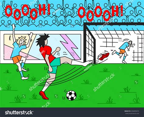 Funny Illustration Funny Scene Soccer Game Stock Vector Royalty Free 436899472 Shutterstock