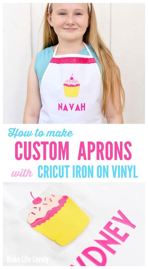 How To Make Custom Aprons With Cricut Iron On Vinyl Make Life Lovely