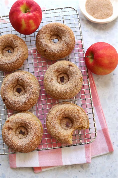 Baked Apple Donuts With Cinnamon Sugar Handmade Finest