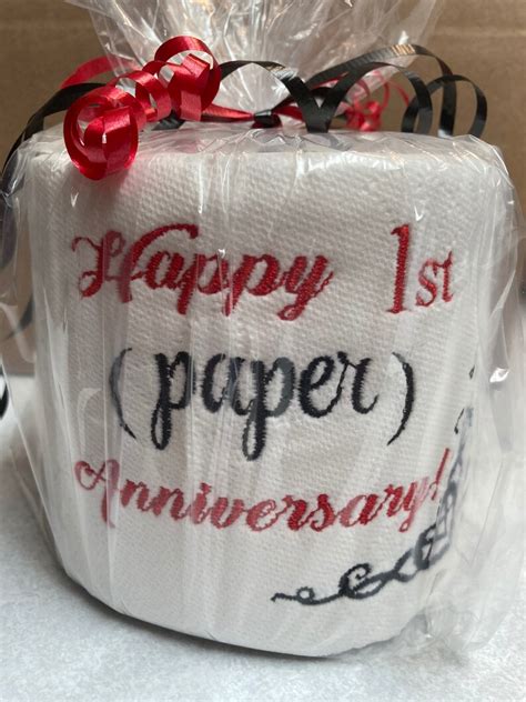 First Anniversary Toilet Paper Paper Anniversary T Happy Etsy
