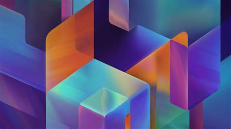 Download Wallpaper Geometric 3d Shapes 1366x768