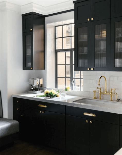 Black lower kitchen cabinets two tone kitchen cabinet ideas new. 32 Fabulous Black Kitchen Cabinets You Definitely Like ...