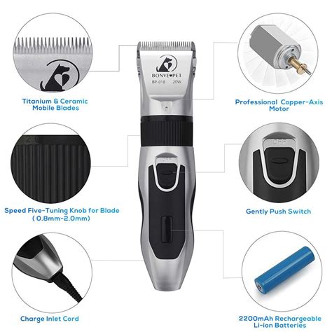 These are our second best cat hair clippers as they are very powerful and yet quiet, but at the same time you are buying a heavy duty, corded beast. Dog Grooming Clippers Cordless Quiet Pet Hair Clippers ...