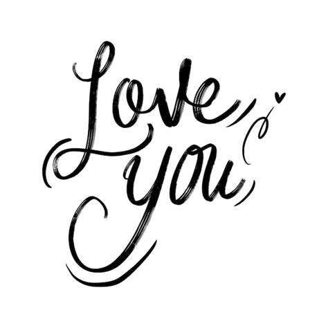 Calligraphy I Love You Lettering