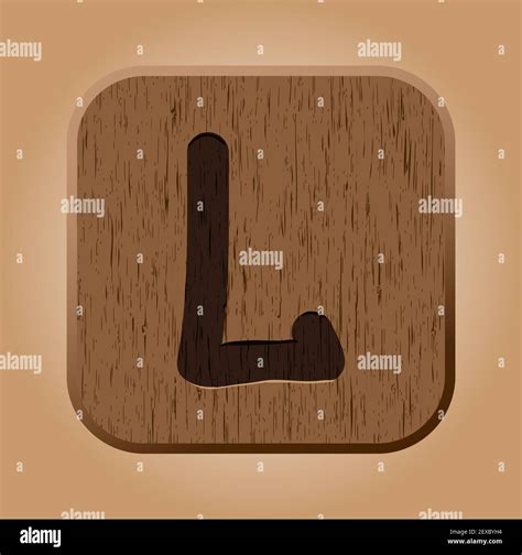 Hand Drawn Wooden Letter L Stock Photo Alamy
