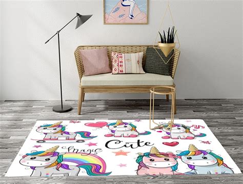 Cartoon Unicorn Rugs And Carpets For Kids Unilovers
