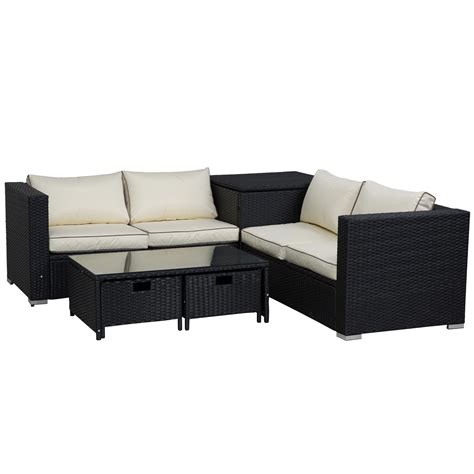 Amazon home shop by room discover shop by style home décor furniture kitchen & dining bed & bath garden & outdoor home improvement home & kitchen products from amazon.com amazon.com's home & kitchen store is stocked to outfit your home with every basic need, plus a whole lot more. Outsunny 4 pcs Rattan Wicker Garden Furniture Patio Sofa ...