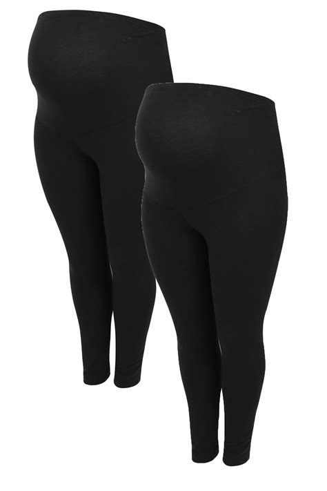BUMP IT UP MATERNITY Juego De 2 Leggings Negros Yours Clothing
