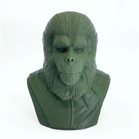 Cornelius Ape Bust Olive Green 3d Printing By Muckychris