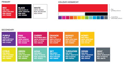 When To Use Our Primary And Secondary Colour Palette