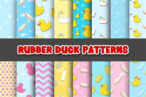 Rubber Duck Digital Papers Patterns