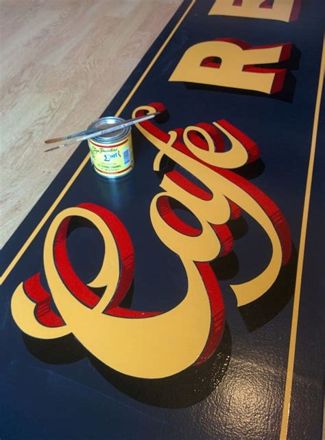 Cafe Revival Traditional Signwriting Hand Painted Signs Vintage