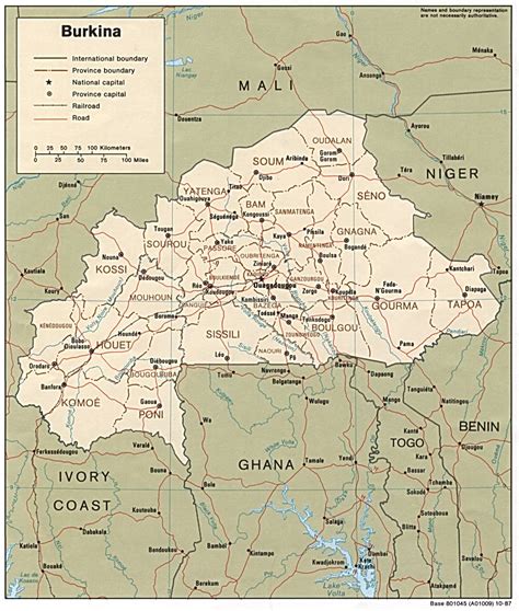 1up Travel Maps Of Burkina Faso Burkina Faso Political Map 1987 237k