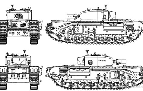 Tank Churchill Mkiv Avre Drawings Dimensions Figures Download