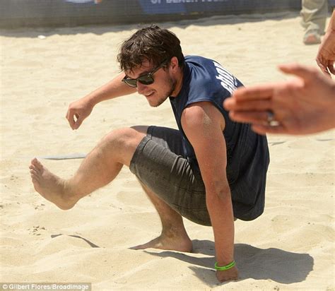 Josh Hutcherson Shows Off His Volleyball Prowess During Celebrity