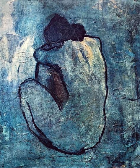 Pablo Picasso Oil Painting Famous Blue Nude Vintage Version Etsy