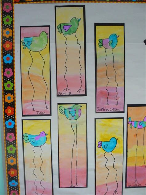 Dali Style Spring Birds Spring Art Projects Elementary Art Projects