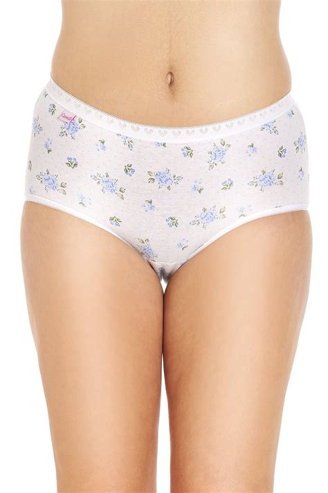 Camille Camille Womens Printed Three Pack Cotton Maxi Briefs Camille
