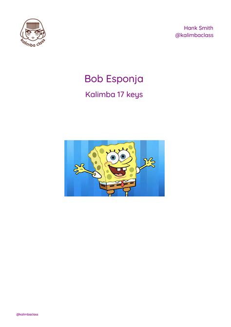 Bob Esponja Intro Theme Clases De Kalimba
