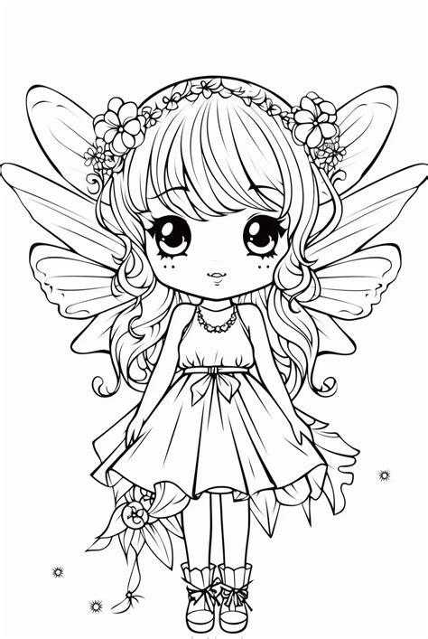 Easy Cute Fairy Coloring Pages For Kids 2024 Free Printable