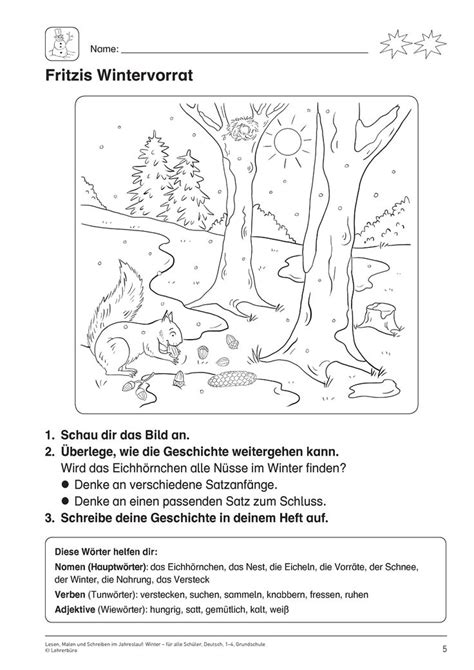 Klasse deutsch grundschule ist, dass die schüler die texte sinnerfassend lesen, kategorisieren, d.h. Lesen, Malen und Schreiben im Jahreslauf: Winter - für ...