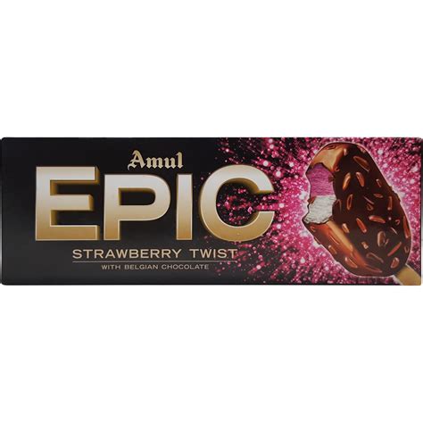 Amul Ice Cream Epic Strawberry Twist 80ml Carton