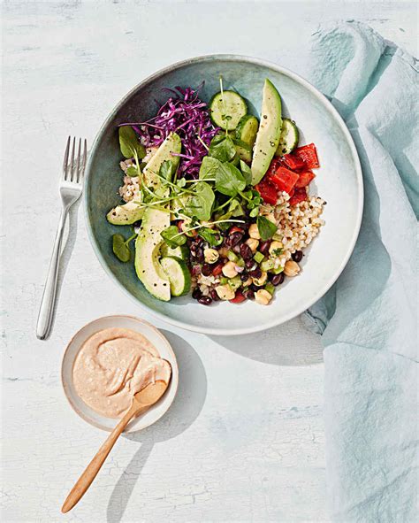 1 cup of brown rice. Rice-and-Bean Salad Bowl with Tahini Sauce