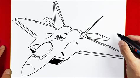 How To Draw F 22 Raptor Youtube