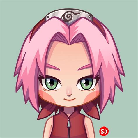 Draw Cute Sakura Haruno Naruto Chibi Timelapse Youtube Chibi