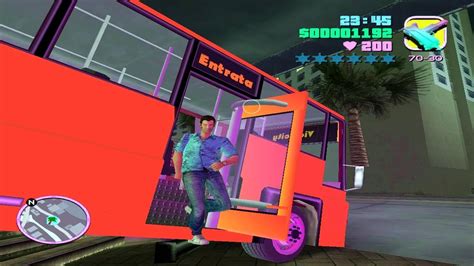 Gta Vice City Find Passenger Bus And Drive Color Full Bus In