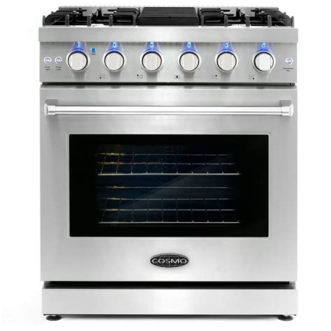 Cosmo 30 Inch 45 Cubic Foot Gas Range Convection Oven With 5 Sealed