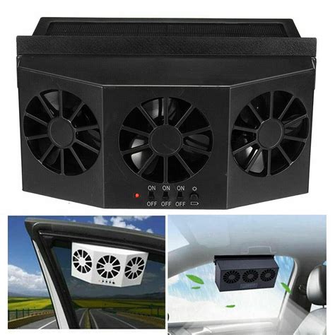 Buy 2022 Sixth Generation Solar Powered Car Exhaust Fan 3 Cooler Car