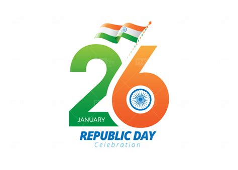 26 January India Republic Day And Text Calligraphy Download Png Image