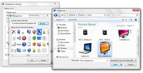 How To Change Desktop Icons Computer And Recycle Bin In Windows 7