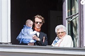 Carl-Christian Ferner et la princesse Astrid de Norvège au balcon du ...